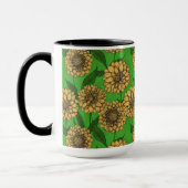 Mug Dahlias en jaune et vert (Gauche)