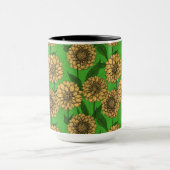 Mug Dahlias en jaune et vert (Centre)