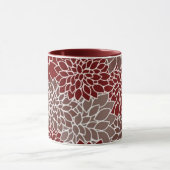 Mug Dahlias rouges et argentés (Centre)