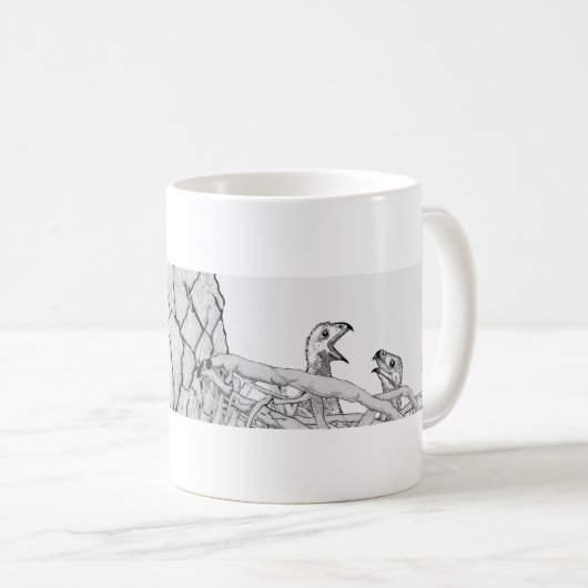 Mug d'aigle ACCUEIL Seconde Nature B+W Plumes (Devant droit)