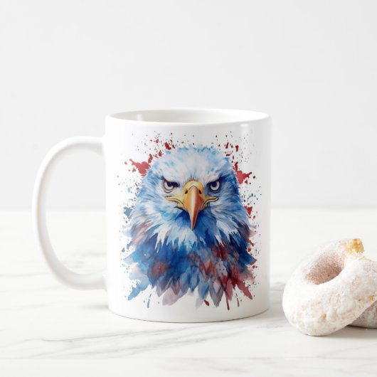 Mug d'aigle patriotique (Avec donut)