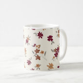 Mug Dainty Gold Maroon motif floral (Devant droit)