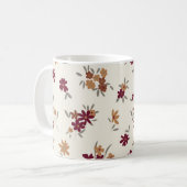 Mug Dainty Gold Maroon motif floral (Devant gauche)