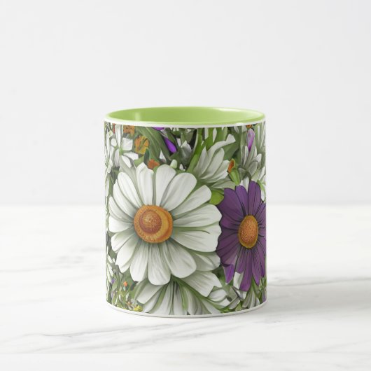 Mug Daises dans une bouquet florale (Centre)