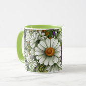 Mug Daises dans une bouquet florale (Devant gauche)