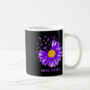 Mug Daisy Butterfly Purple Ribbon