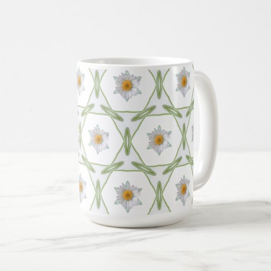 Mug Daisy Design - Geometric Daisy Design Cup (Devant droit)