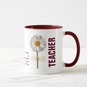 Mug Daisy Design Professeur Appréciation personnalisée