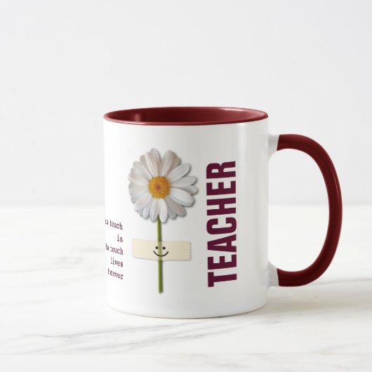 Mug Daisy Design Professeur Appréciation personnalisée (Droite)