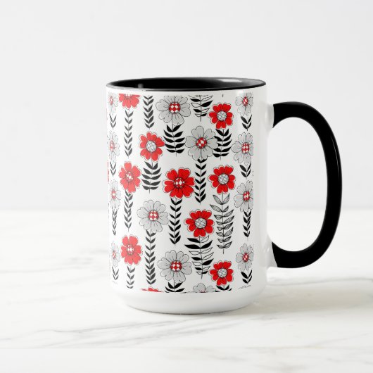 Mug Daisy dooda en rouge et noir (Droite)