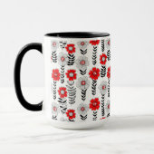 Mug Daisy dooda en rouge et noir (Gauche)