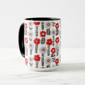 Mug Daisy dooda en rouge et noir (Devant gauche)