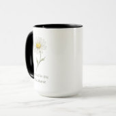 Mug Daisy Fleur de Naissance d'Avril Aquarelle (Devant gauche)