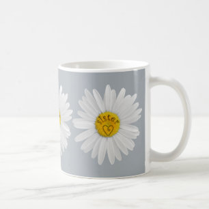 Mug Daisy Flower Pour Personnaliser D'Art Soeur Arrièr