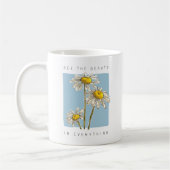 Mug Daisy Flowers Beauté Slogan (Gauche)