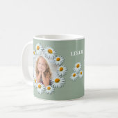 Mug Daisy Frame, Ajouter votre photo et votre texte (Devant gauche)