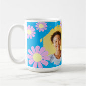 Mug Daisy Meilleur enseignant Photo Bleu (Gauche)