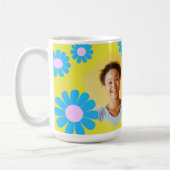 Mug Daisy Meilleur enseignant Photo Jaune (Gauche)