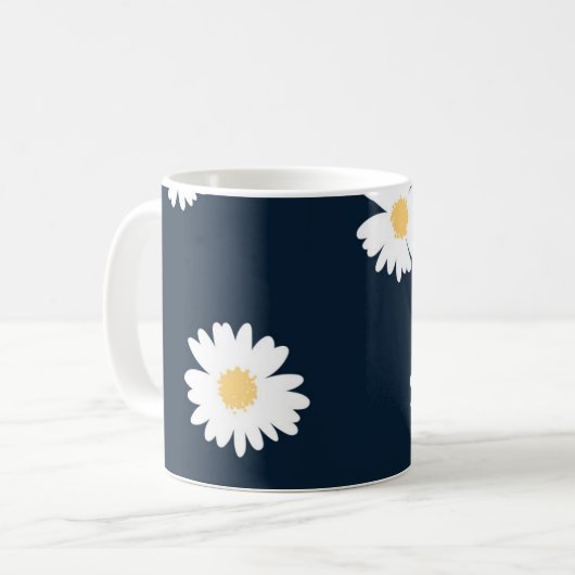 Mug Daisy On Blue Motif (Devant gauche)