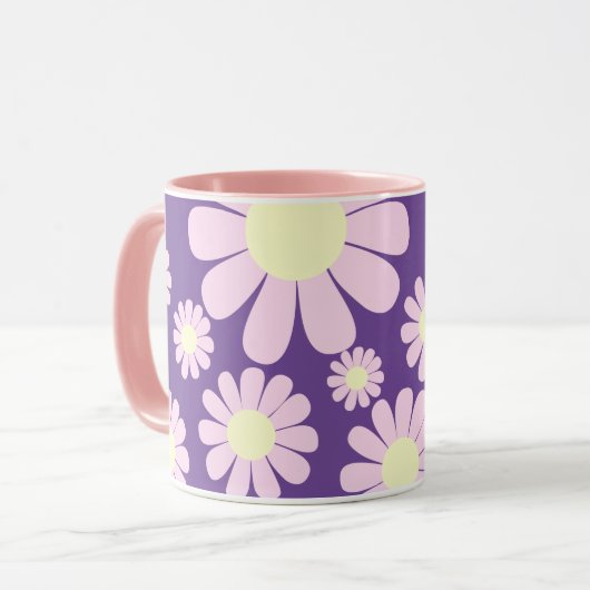 Mug Daisy rose violet (Devant gauche)