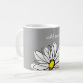 Mug Daisy tendance avec gris et jaune (Devant gauche)
