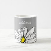 Mug Daisy tendance avec gris et jaune (Centre)