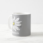 Mug Daisy tendance avec gris et jaune (Devant gauche)