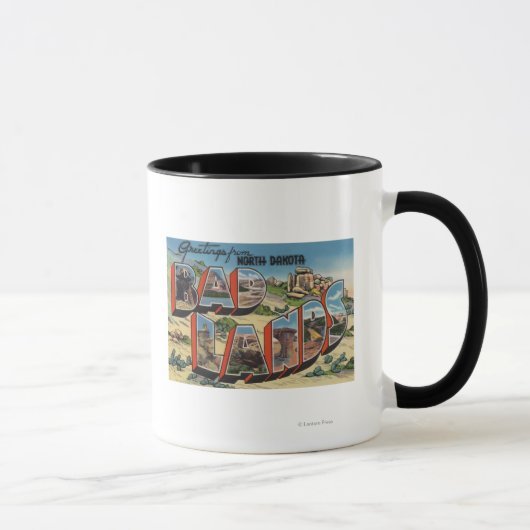 Mug Dakota du Nord - Badlands - Scènes de grandes lett (Droite)