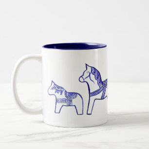 Mug Dala Chevaux Bleu et Blanc