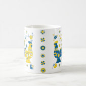 Mug Dala populaire suédoise Rooster l bleu et jaune (Centre)