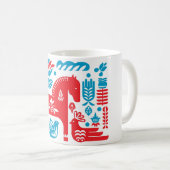 Mug Dala Rouge et Bleu Suédois (Devant droit)