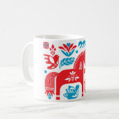 Mug Dala Rouge et Bleu Suédois (Devant gauche)