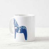 Mug Dala suédois Cheval bleu blanc  (Devant gauche)