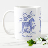 Mug Dala suédois Cheval bleu Personnalisé