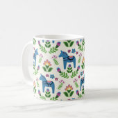 Mug Dala suédois Chevaux bleu (Devant gauche)