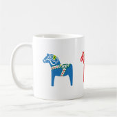 Mug Dalahäst vert, rouge et bleu (Gauche)