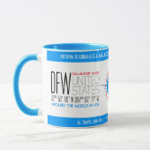 Mug Dallas, Fort Worth, États-Unis élégant (Gauche)