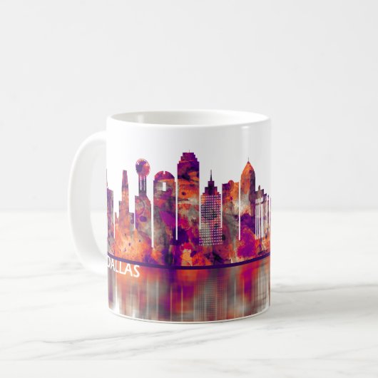 Mug Dallas Texas Skyline (Devant gauche)
