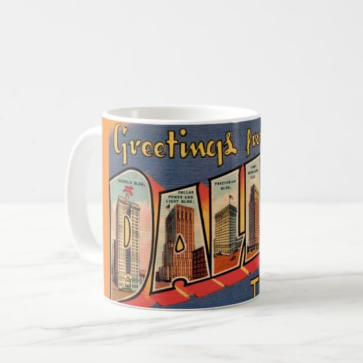 Mug Dallas Texas vintage (Devant gauche)