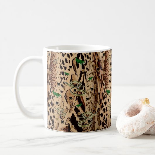 Mug d'alligator de serpent léopard (Avec donut)