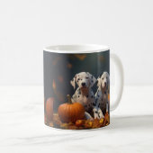 Mug Dalmatian chiot Automne Délice Citrouille (Devant droit)