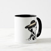 Mug Dalmatie et Casquette noir émaillé (Devant droit)