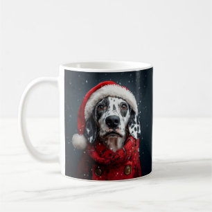 Mug Dalmatie festive à Père Noël Attire