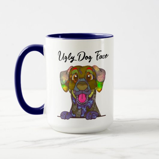 Mug Dalmatie laide chien visage muet (Gauche)