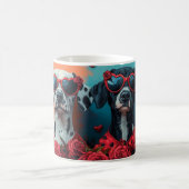 Mug Dalmatien avec coeur Roses Saint-Valentin (Centre)