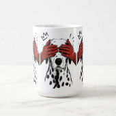 Mug Dalmatien Cache-Cache Gants Rouges Art Ludique (Centre)