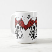Mug Dalmatien Cache-Cache Gants Rouges Art Ludique (Devant gauche)