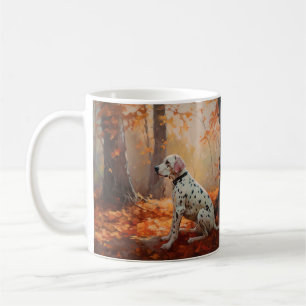 Mug Dalmatien dans Automne Feuilles Tombent Inspirent