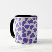 Mug Dalmatien Imprimé Violet et Blanc (Devant gauche)