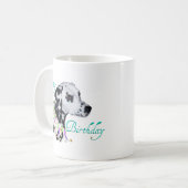 Mug Dalmatien Joyeux Anniversaire (Devant gauche)